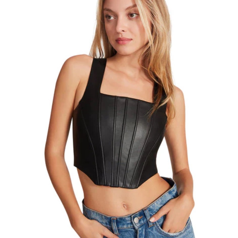 Steve Madden Kimmie Corset top Sleeveless Bustier Crop Top